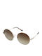 Liu Jo Women's Sunglasses with Silver Metal Frame and Brown Lens LJ115SR-710