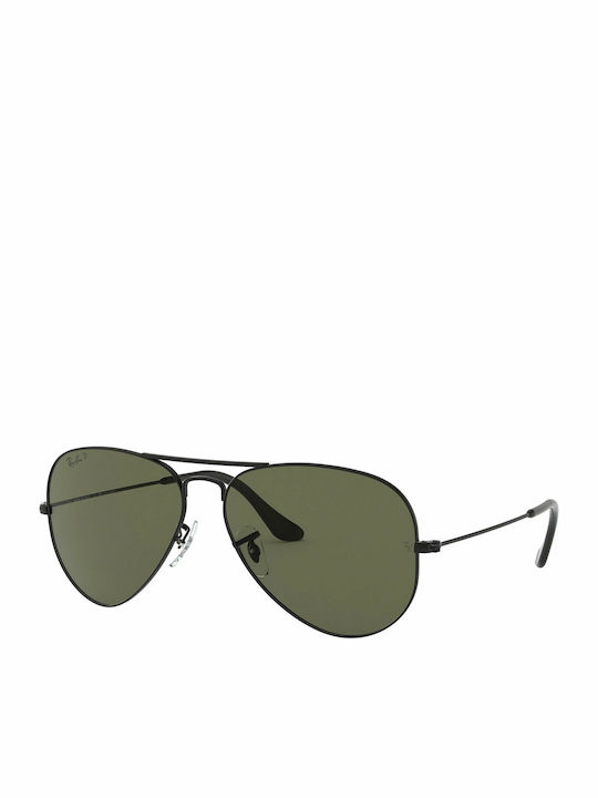 Ray Ban Aviator Unisex Sunglasses with Black Me...