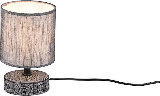 Trio Lighting Marie Κεραμικό Πορτατίφ για Ντουί E14 με Γκρι Καπέλο και Βάση