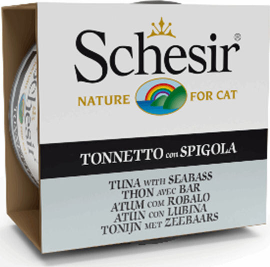 Schesir Nature for Cat Hrană Umedă pentru Pisici Adulte în Conservă cu Ton fără Gluten 85gr