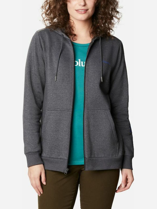 Women's Sweatshirt Jacket Hooded Gray