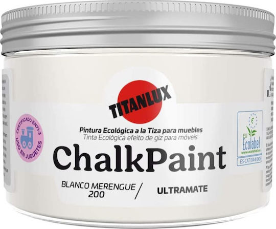 Titanlux Chalk Paint Ultramate Chalk Paint Colour 200 Merengue White White White 150ml