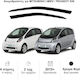 Heko Set of Windbreakers Front Car Dark Fime for Peugeot iOn 2pcs