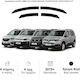Heko Set of Windbreakers Front and Rear Car Dark Fime for Peugeot Rifter Opel Combo Toyota Proace Citroen Berlingo 4pcs