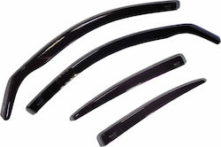 Heko Set of Windbreakers Front and Rear Car Dark Fime for Ford S-Max 4pcs