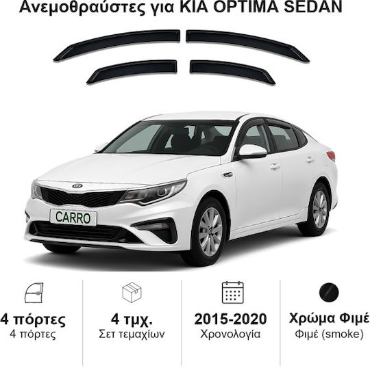 Heko Комплект Ветробрани Dark Fime за Kia Оптима 4бр