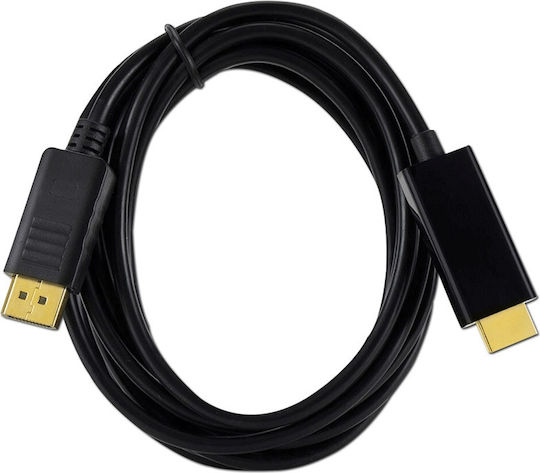 Cable DisplayPort male - HDMI male 1.8m Μαύρο (11.1.18)