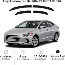 Heko Σετ Ανεμοθραύστες Μπροστινοί και Πίσω Σκούρο Φιμέ για Hyundai Elantra 4τμχ 17287 Heko Σετ Ανεμοθραύστες Μπροστινοί και Πίσω Σκούρο Φιμέ για Hyundai Elantra 4τμχ 17287
