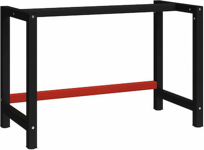 vidaXL Stand made of Metal Suitable for Table Black - Red 120x57x79cm