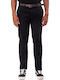 Victory Charlie Men's Trousers Chino Elastic in Slim Fit Black