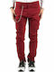 New Denim Trousers Elastic in Loose Fit Red