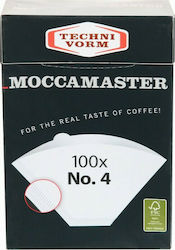 Moccamaster 100 Φίλτρα Καφέ No4 Χάρτινα