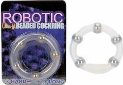 Seven Creations Robotic Beaded Cockring Clear 3cm