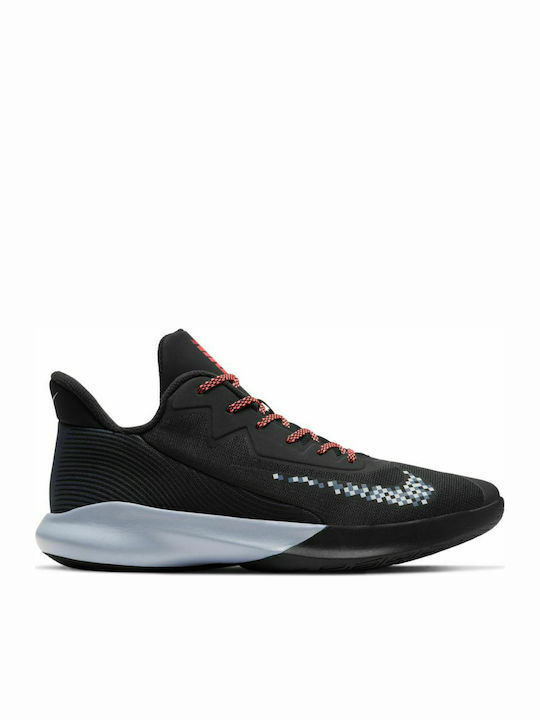Nike Precision 4 Χαμηλά Μπασκετικά Παπούτσια Μαύρα