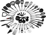 Hoppline Inox Cooking Utensil Set Black 39pcs