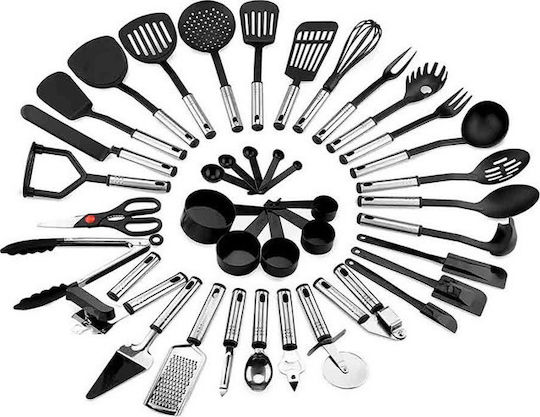 Hoppline Inox Cooking Utensil Set Black 39pcs