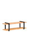 TV Stand from Metal & Solid Wood Acacia L130xW40xH40cm