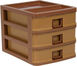 Viosarp Πλαστικό Συρταράκι Γραφείου 3 Θέσεων 18x20x25cm