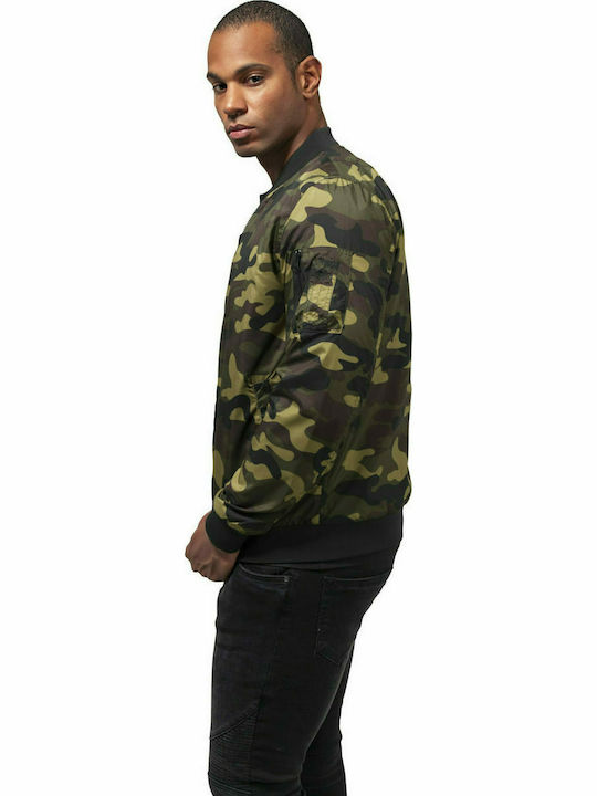 Urban Classics Herren Jacke Bomber Wood Camo