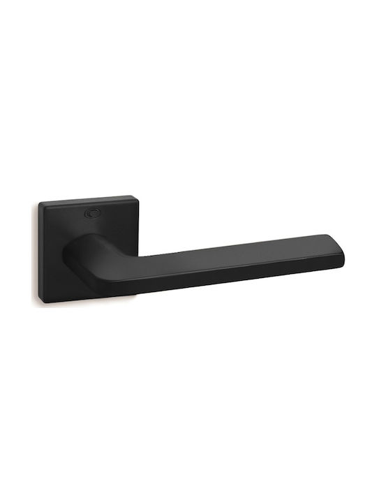 Convex Lever Middle Door with Rosette 1085 1085RORS19S19 Pair with Rosette Black