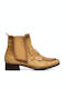 Hispanitas Leather Women's Ankle Boots Beige