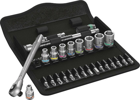 Wera 8100 SA 10 Metal Ratchet Set Set de chei tubulare și clichet 1\4" 28buc