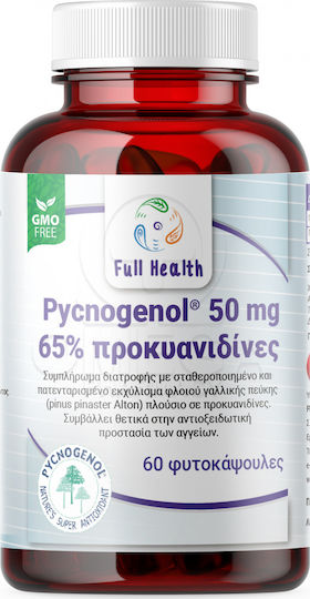 Full Health Pycnogenol 50mg Ειδικό Συμπλήρωμα Διατροφής 60 φυτικές κάψουλες