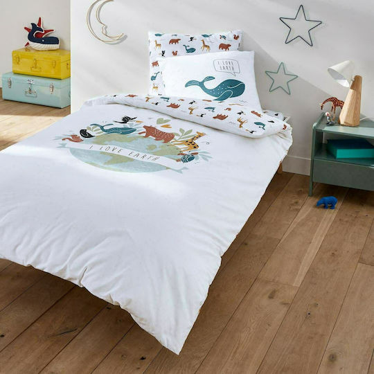 La Redoute Interieurs Bettlaken Einzeln Angepasst Baumwolle Earth Weiß 90x190cm