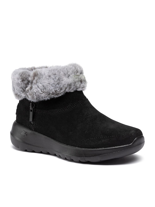 On The Go Joy Savvy Suede Γυναικεία Chelsea Μποτάκια Μαύρα
