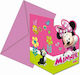 Procos Покани Minnie 6бр 87867Покани за парти Мини Щастливи Помощници 6 броя
