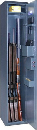 Griffon Gun Cabinet Gun Cabinet 4 Rifles Gray 4 Capacity with Lock