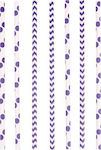 Amscan Straw Paper Purple 24pcs