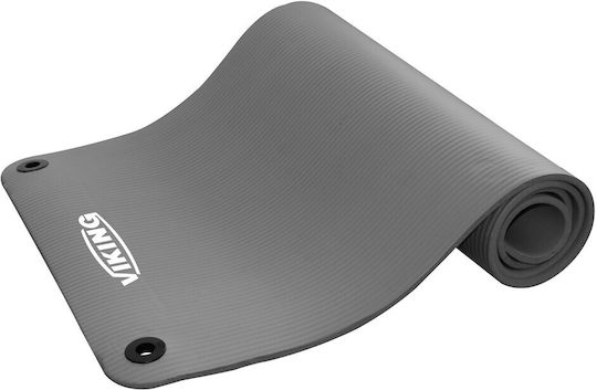 Viking Gray Exercise Mat with Rings (180x60x1.5cm)