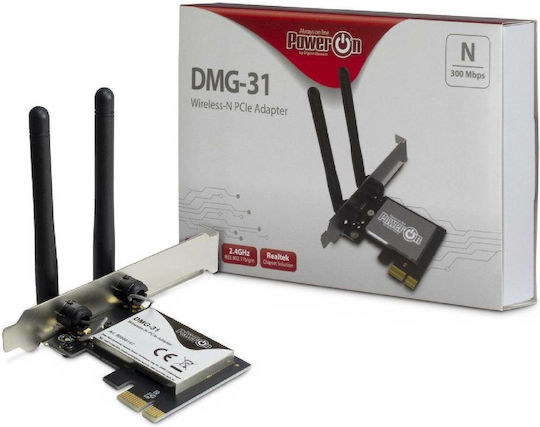 Inter-Tech DMG-31 Wireless Card Wi‑Fi 4 (300Mbps) PCI-e Card