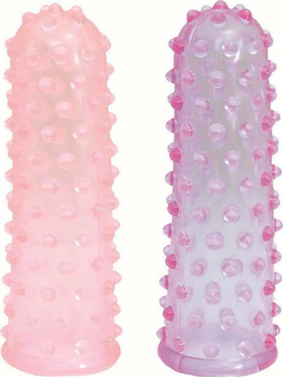 Nanma Nodule Knock Out Finger Sleeves Glass Dildo 8cm