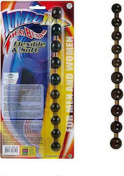 Nanma Jumbo Jelly Thai Beads Anal Beads Black 28cm