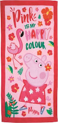 Stamion Peppa Kinder-Strandtuch Rosa 140x70cm