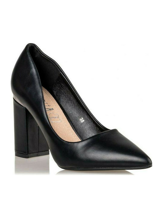 Venini Pointed Toe Black High Heels S31-11588-34