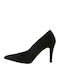 Stefania Suede Pointed Toe Stiletto Black High Heels S