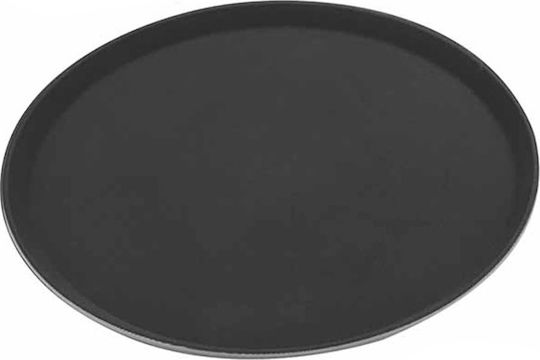 Kunststoff Rund Serviertablett Rutschfest in Schwarz Farbe 28x28cm 04-250 1Stück