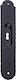 Zogometal Μαύρη Door Flush Handle with Key Hole 135 235mm (Hole Centers 205mm)