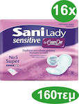 Sani Sensitive Lady Super No5 Γυναικείες Σερβιέτες Ακράτειας Κανονικής Ροής 5 Σταγόνες 160τμχ