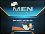 Tena Men Absorbent Protector Stufe 3 Inkontinenz-Pads Normale Flüssigkeit 5 Tropfen 8Stück