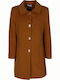 VETO Women's coat, closure with hidden buttons, velvet lapel collar.