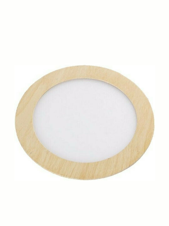 Atman Round Recessed LED Panel 20W with Warm White Light 22x22cm