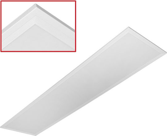Adeleq Adeleq Parallelogramm Vertieft LED-Panels 48W mit Kaltweißem Licht 6300K 120x30cm