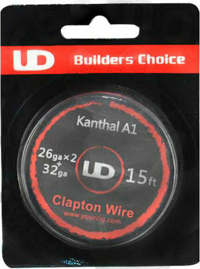 UD Clapton Wire Draht für D.I.Y. E-Zigaretten 26ga*2+32ga 4,5m 1Stück