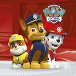 Χαρτοπετσέτες Χαρτοπετσέτες Paw Patrol 33x33cm Κόκκινες 33x33εκ. 20τμχ