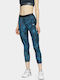 4F Women's Cropped Running Legging Blue