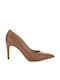 Fardoulis Leather Pointed Toe Stiletto Tabac Brown High Heels 2201